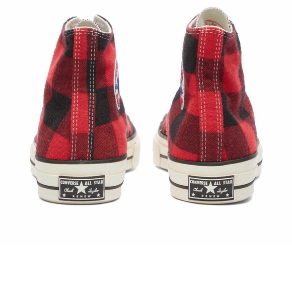 Converse Chuck 70 High 'Upcycled Flannel' Men’s Size 9.5 / Women’s Size 11.5 - Picture 3 of 5